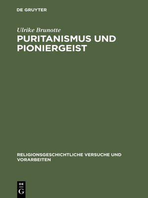 cover image of Puritanismus und Pioniergeist